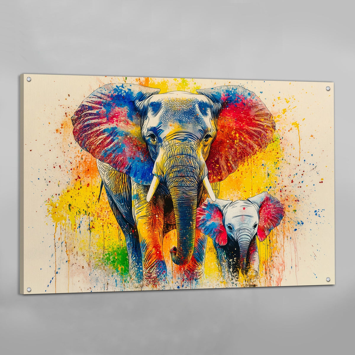 Tableau Éléphant Abstrait - The Art Avenue