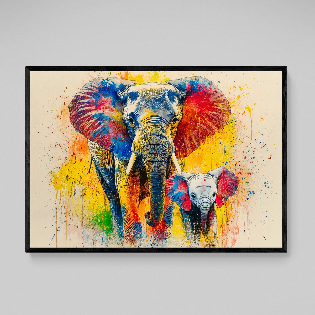 Tableau Éléphant Abstrait - The Art Avenue