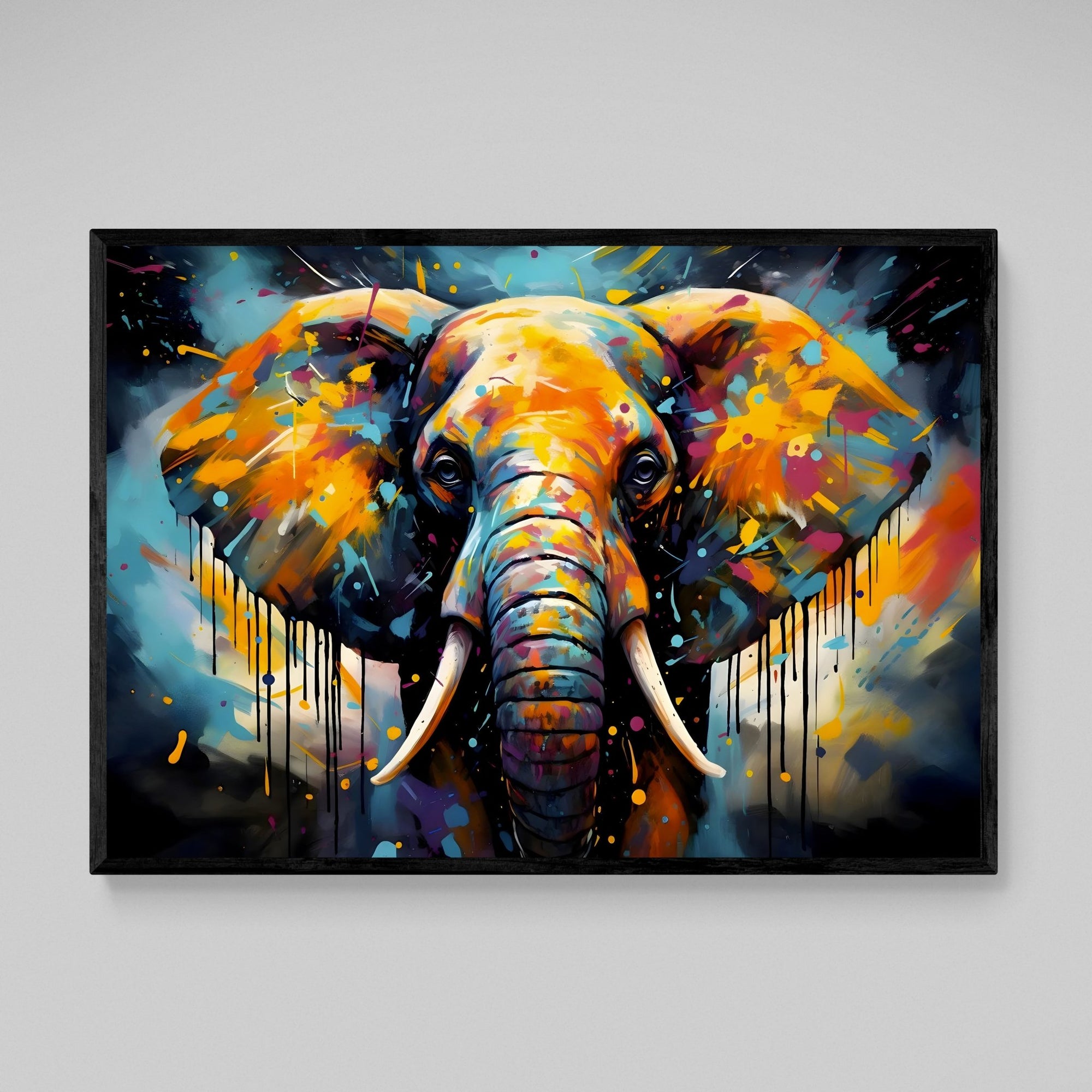 Tableau Elephant Graffiti Moderne - The Art Avenue
