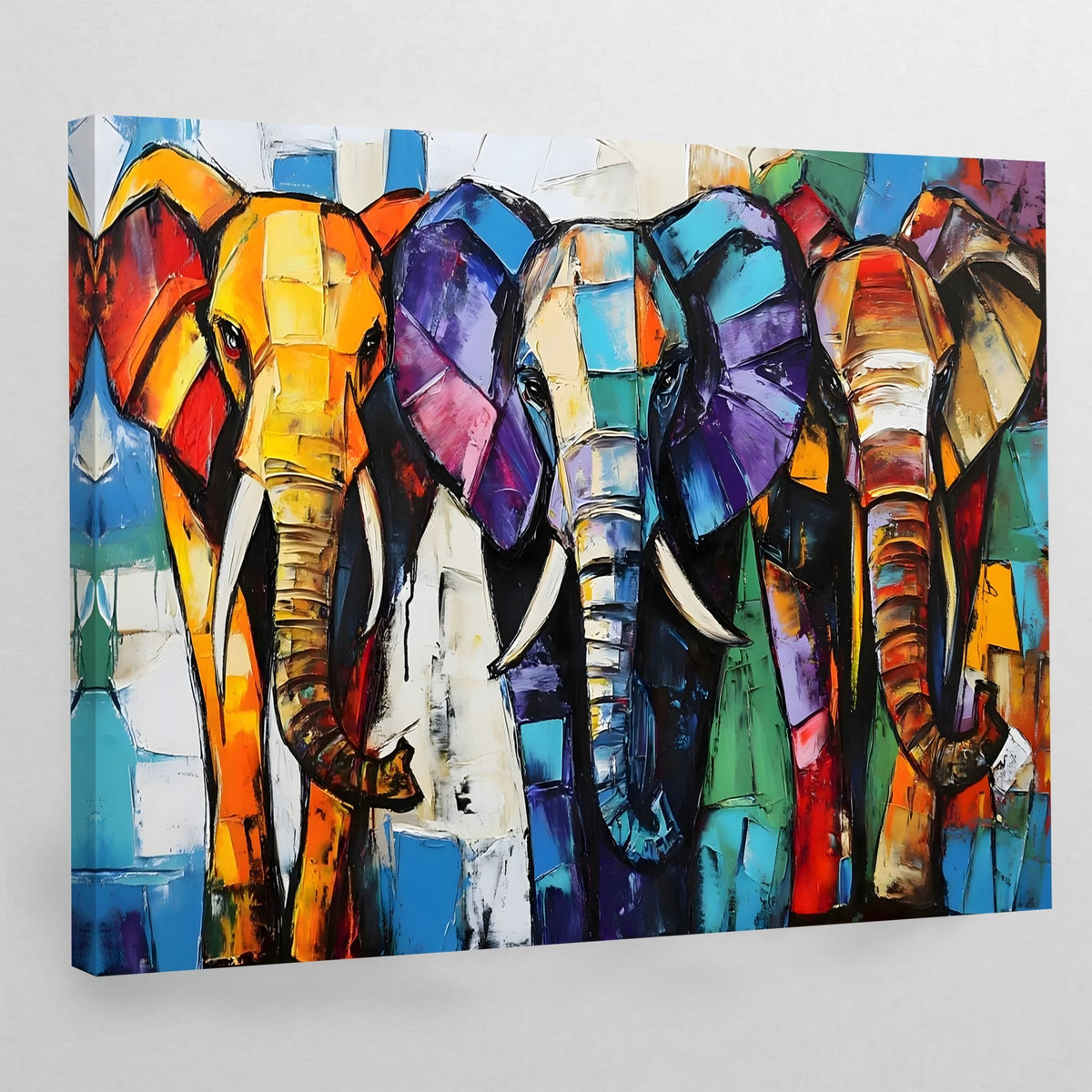 Tableau Elephant Modern Coloré - The Art Avenue