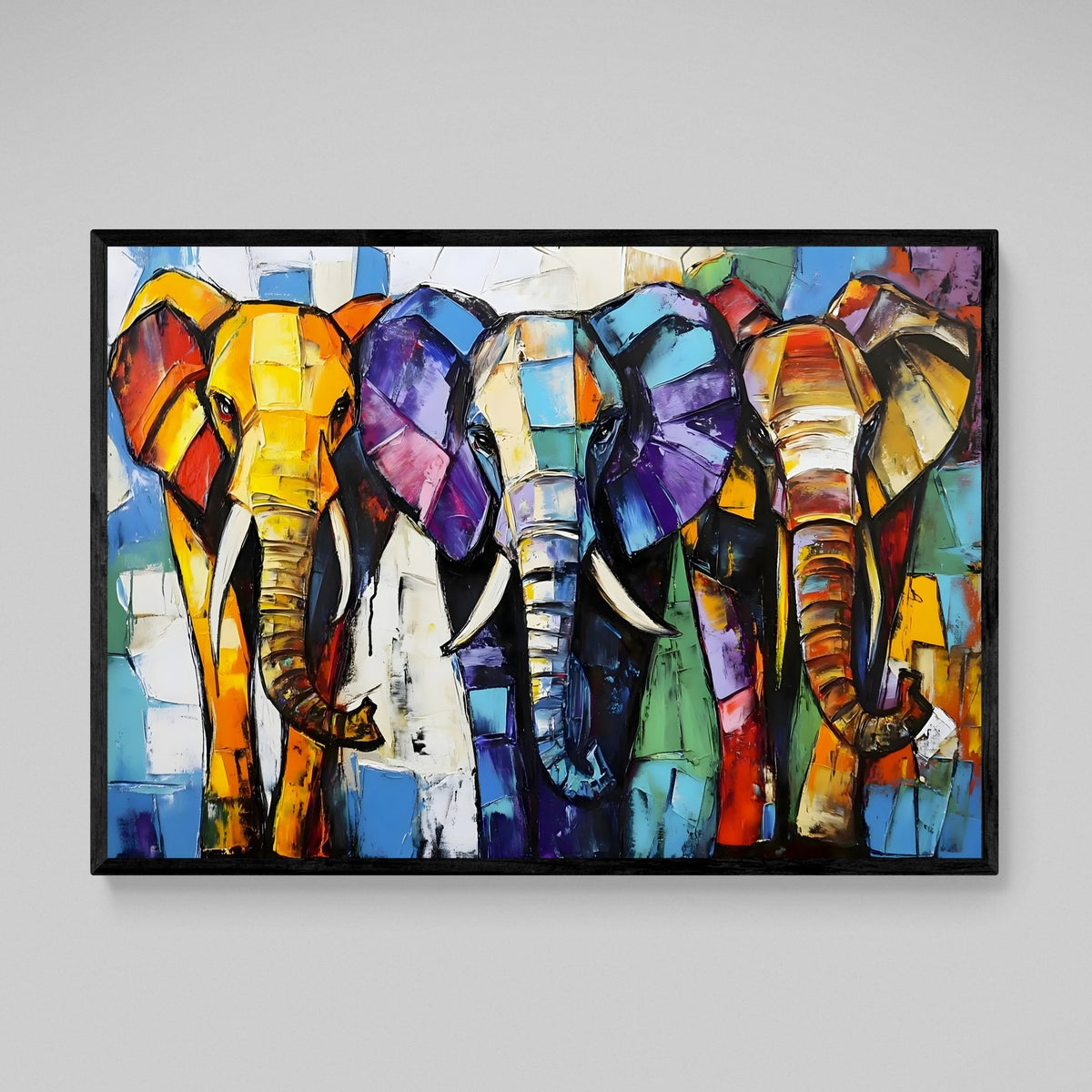 Tableau Elephant Modern Coloré - The Art Avenue
