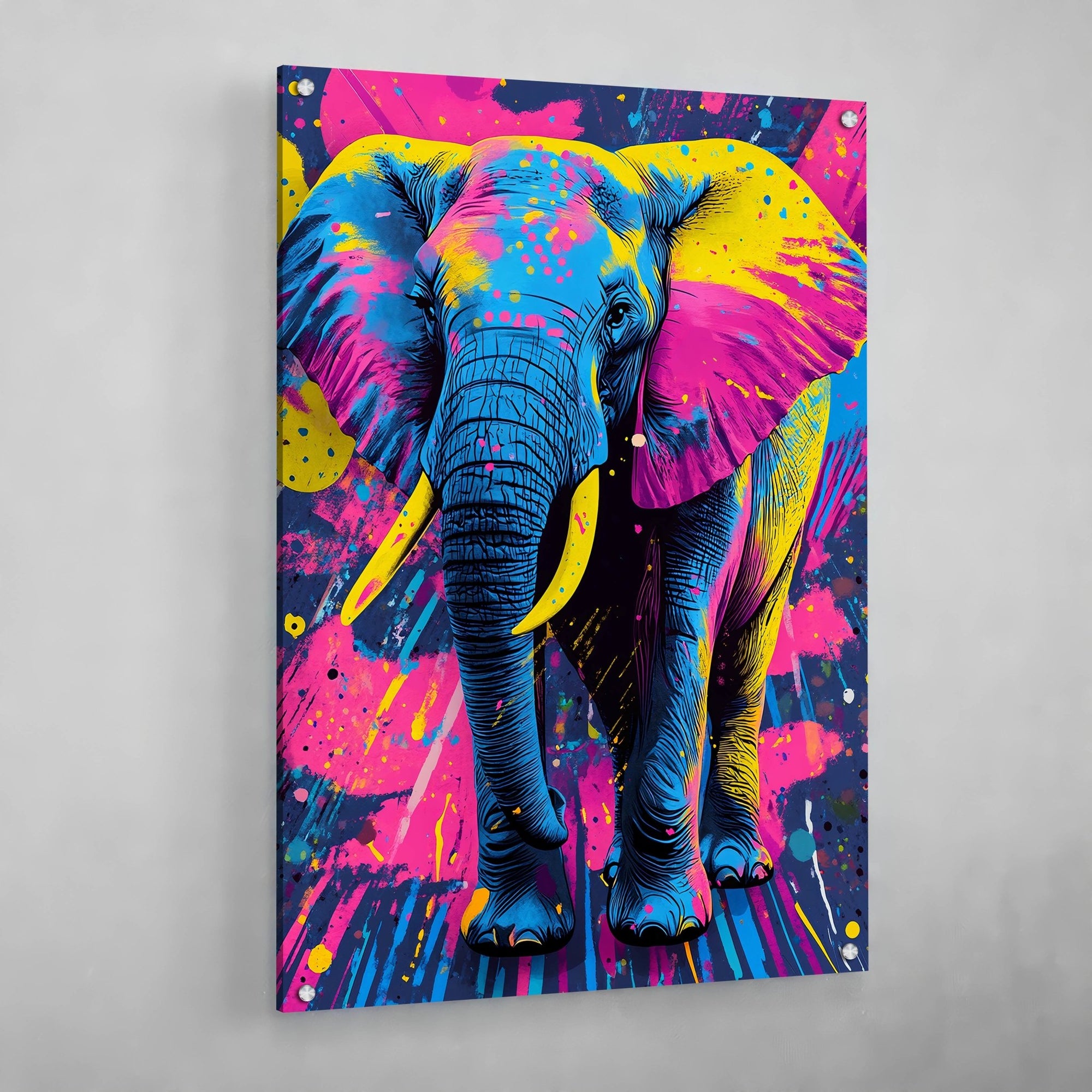 Tableau Éléphant Multicolore - The Art Avenue