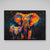 Tableau Éléphant Street Art Coloré - The Art Avenue