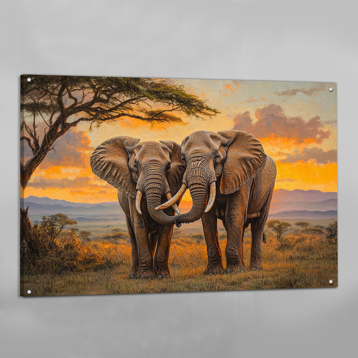 Tableau Éléphants Afrique - The Art Avenue