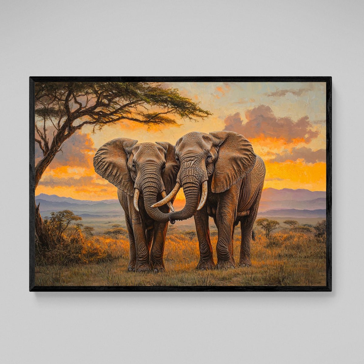 Tableau Éléphants Afrique - The Art Avenue