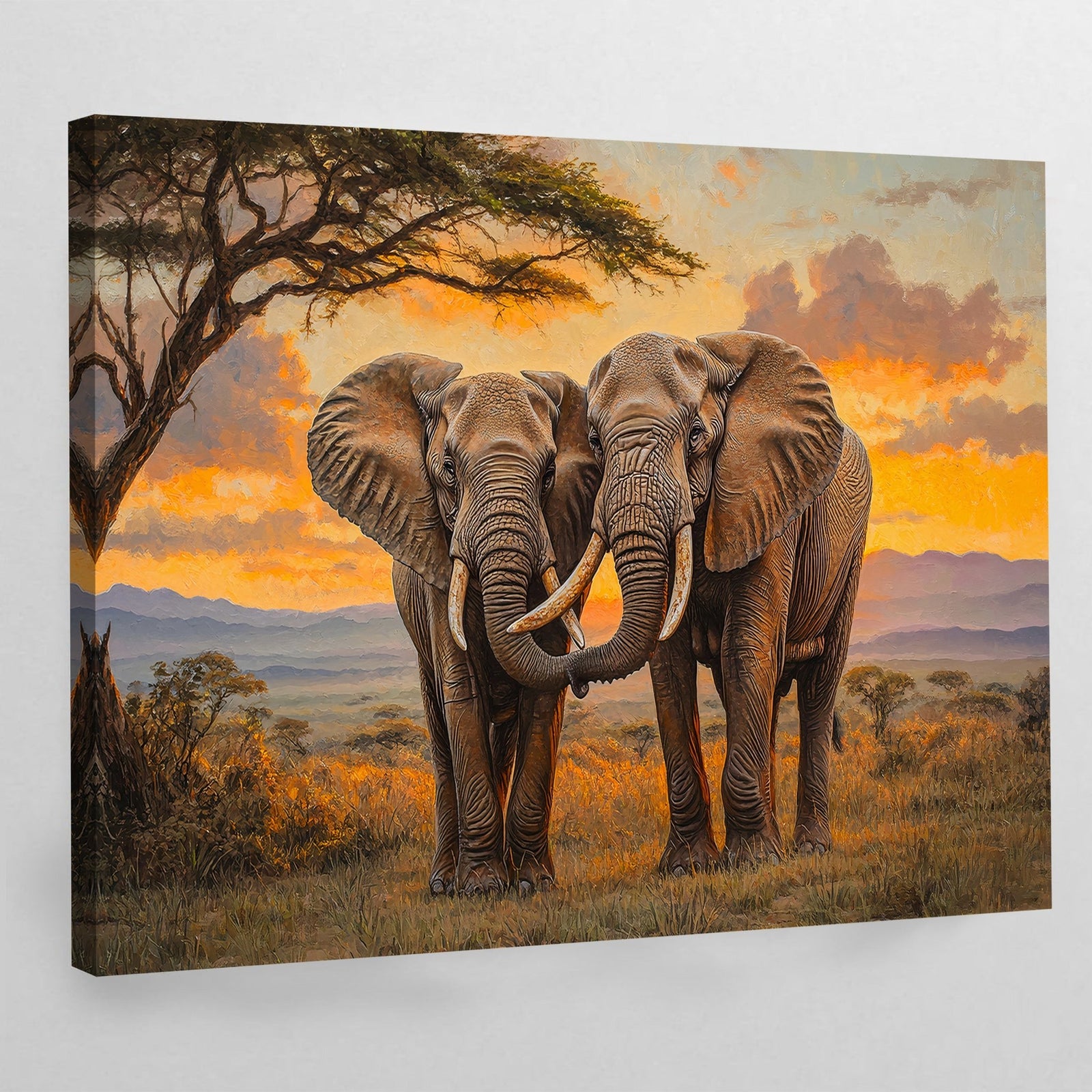 Tableau Éléphants Afrique - The Art Avenue