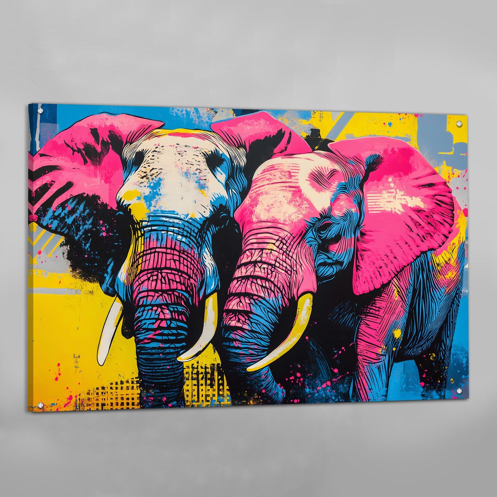 Tableau Éléphants Colorés - The Art Avenue