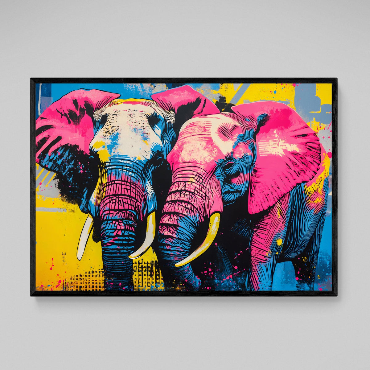 Tableau Éléphants Colorés - The Art Avenue