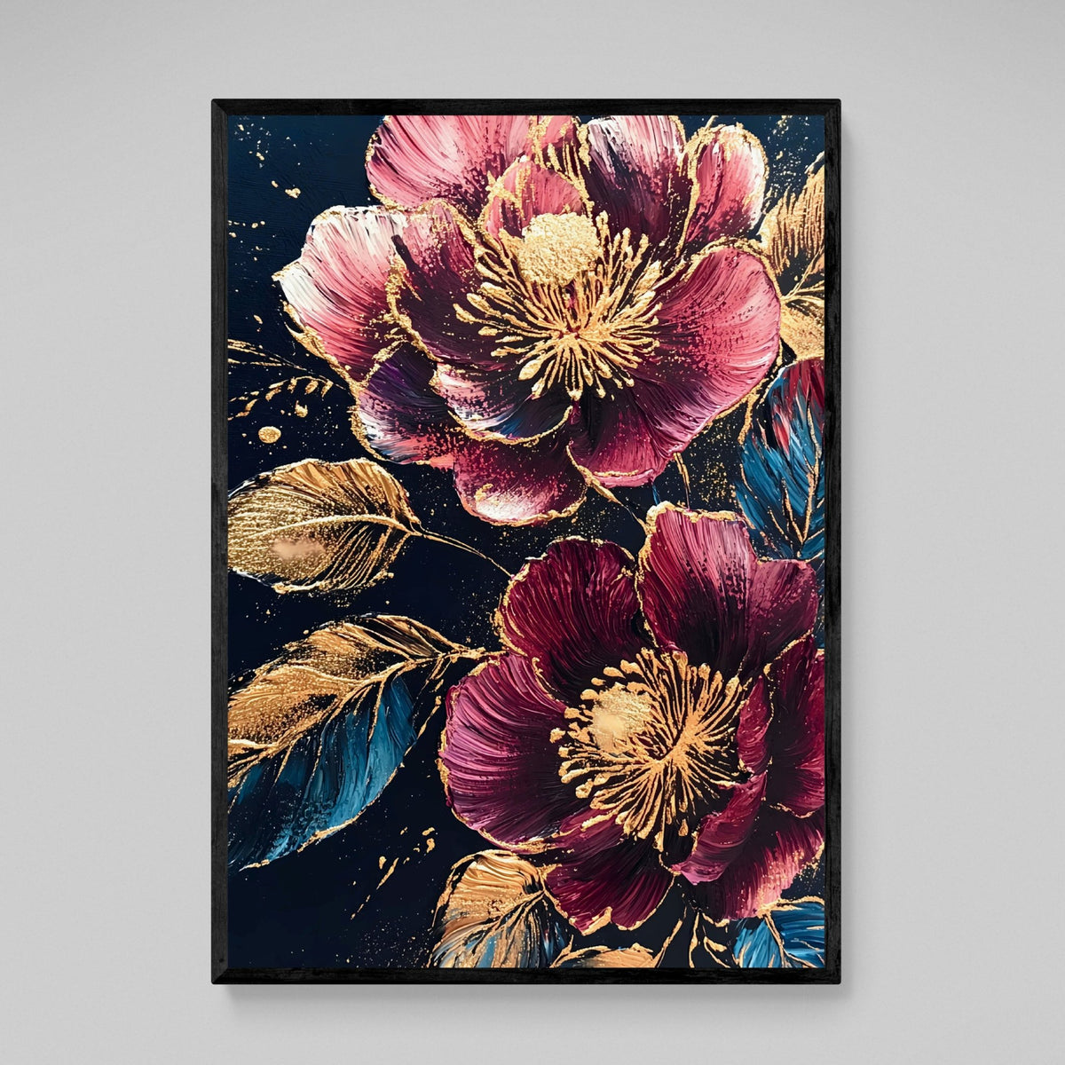 Tableau Fleurs Dorées - The Art Avenue