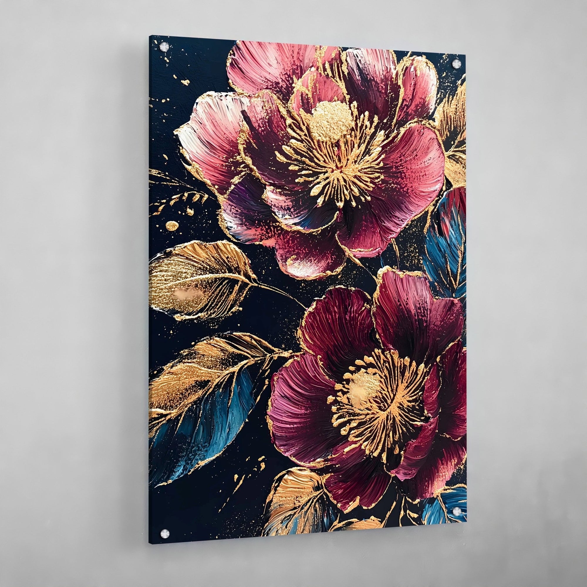 Tableau Fleurs Dorées - The Art Avenue