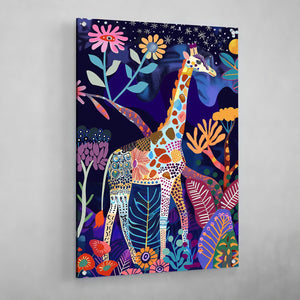 Tableau Girafe Coloré - The Art Avenue