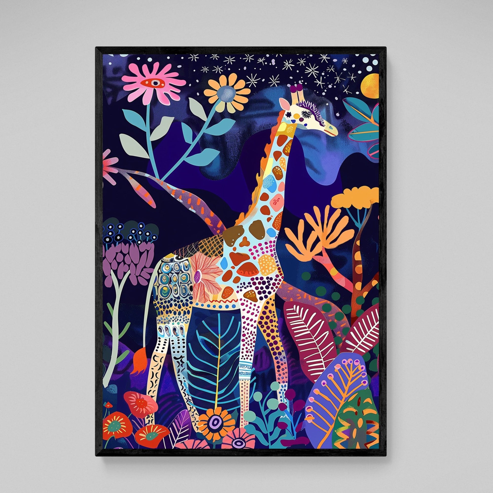 Tableau Girafe Coloré - The Art Avenue