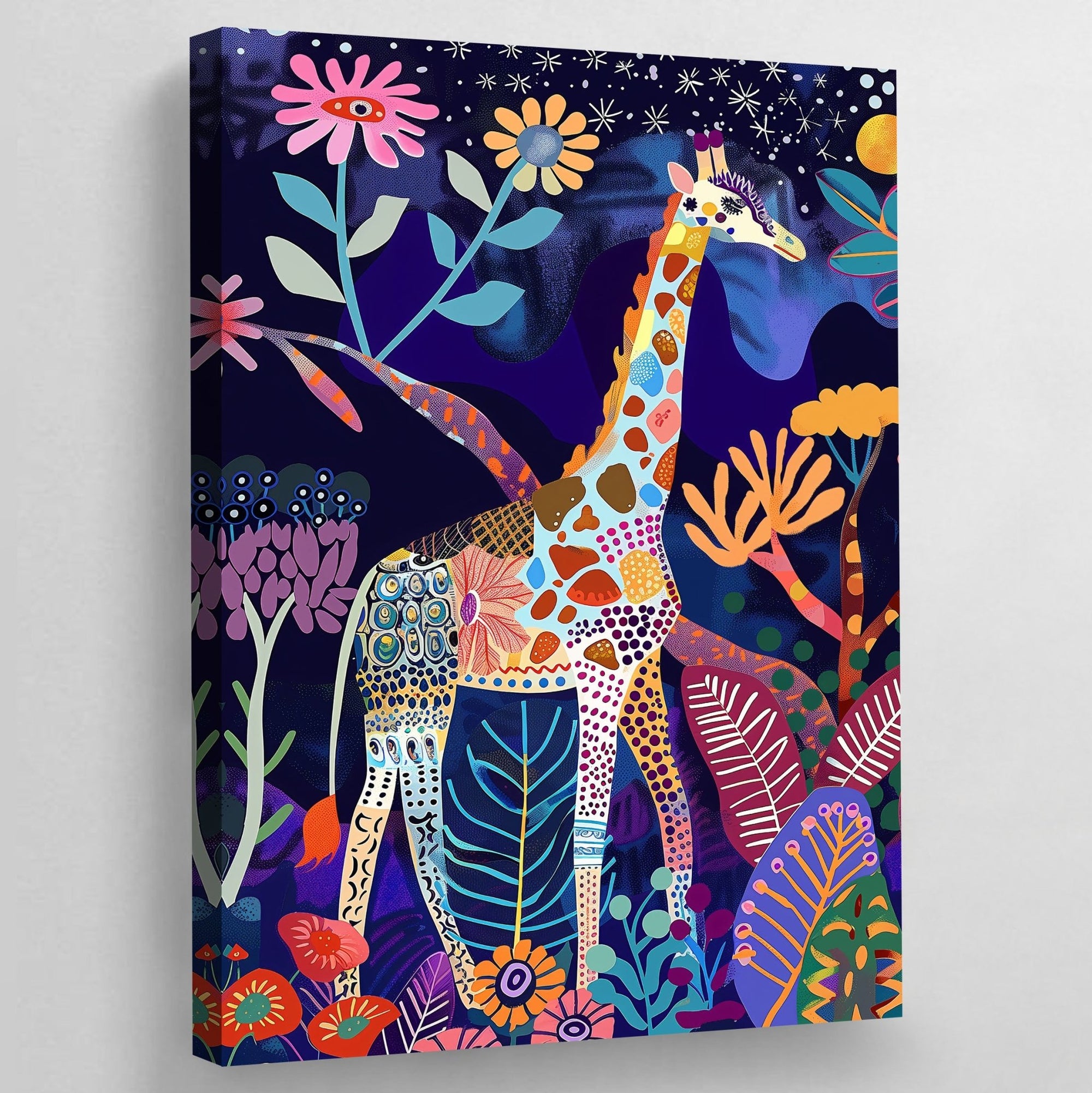 Tableau Girafe Coloré - The Art Avenue