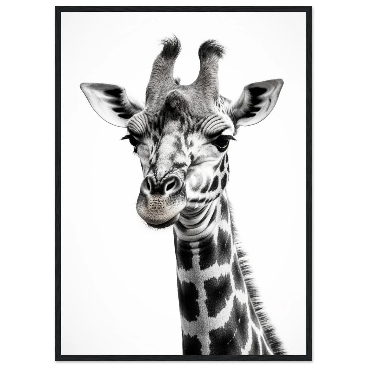 Tableau Girafe Noir et Blanc - The Art Avenue
