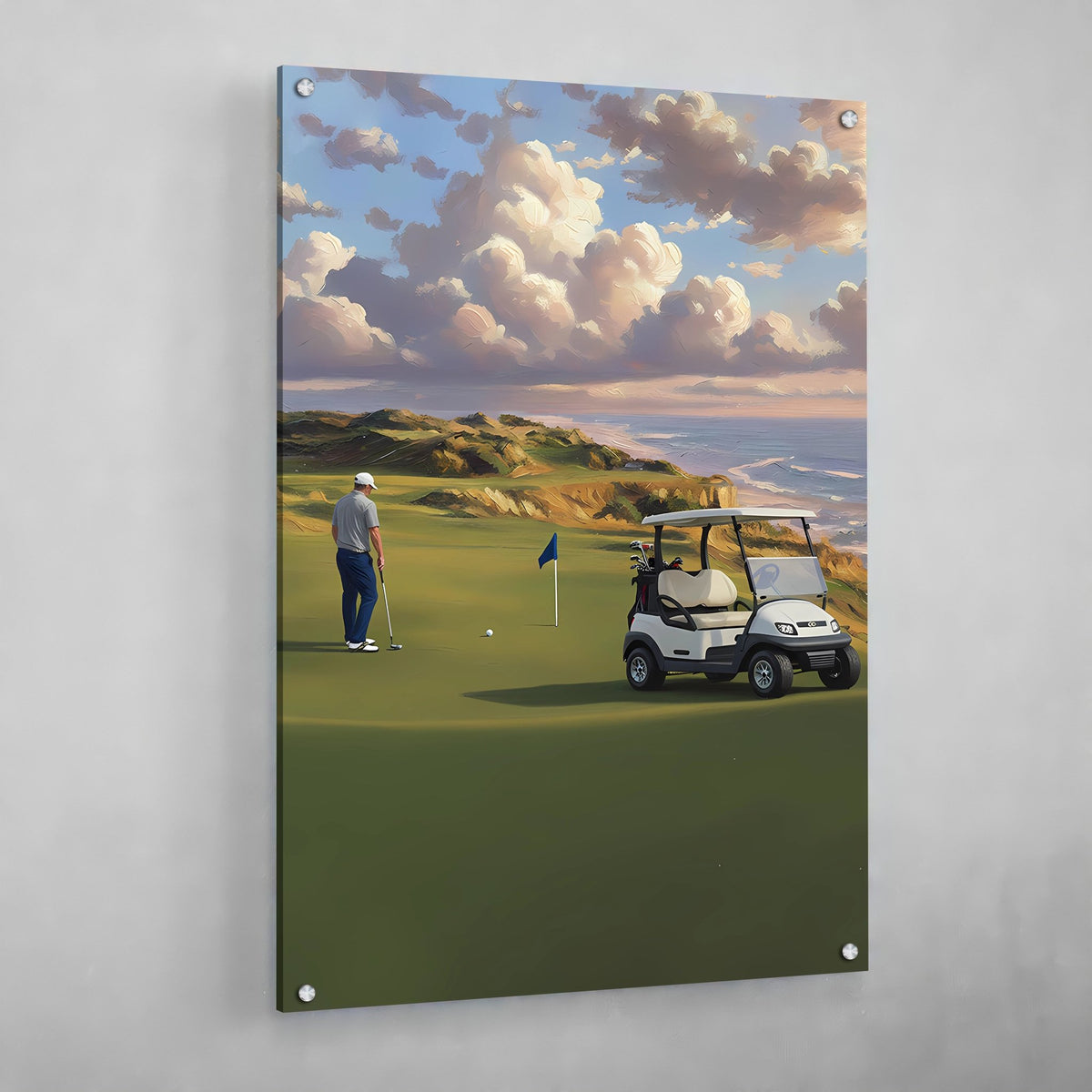 Tableau Golf Green Face à l’Océan - The Art Avenue
