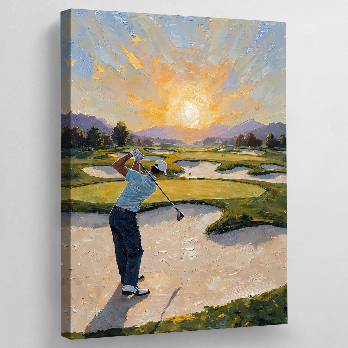 Tableau Golf Swing au Soleil Couchant - The Art Avenue