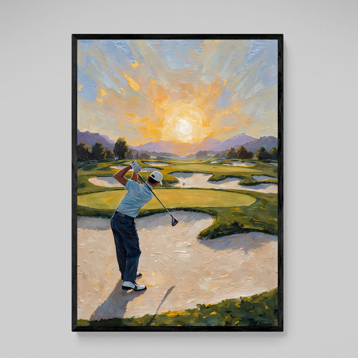 Tableau Golf Swing au Soleil Couchant - The Art Avenue