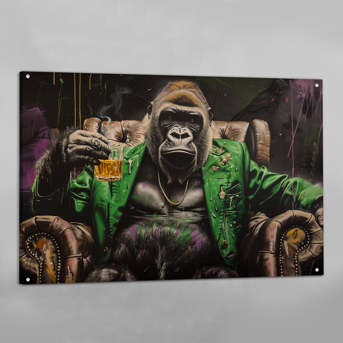 Tableau Gorille Moderne Whiskey - The Art Avenue