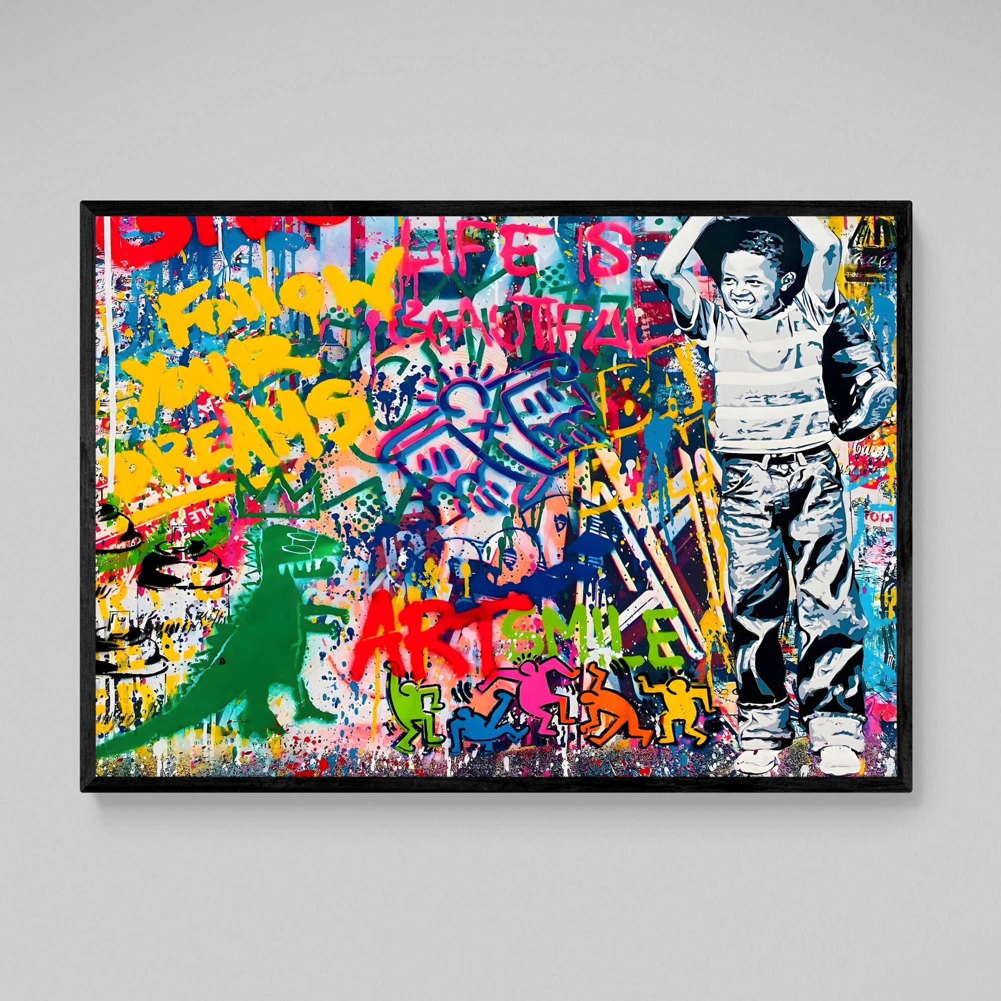 Tableau Graffiti Basquiat Haring - The Art Avenue