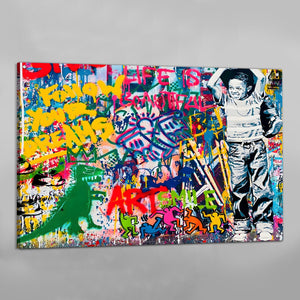 Tableau Graffiti Basquiat Haring - The Art Avenue