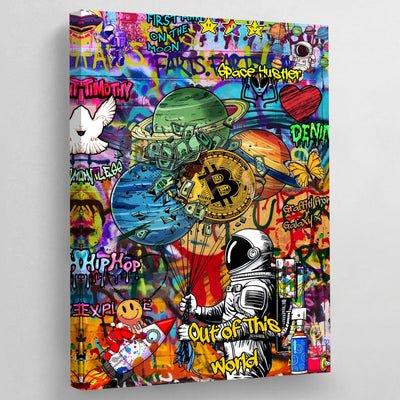 Tableau Graffiti Bitcoin - The Art Avenue