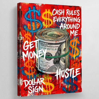 Tableau Graffiti Dollar - The Art Avenue