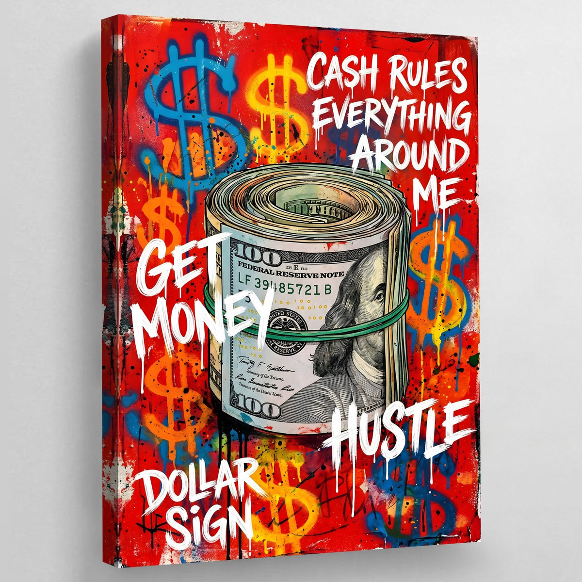 Tableau Graffiti Dollar - The Art Avenue