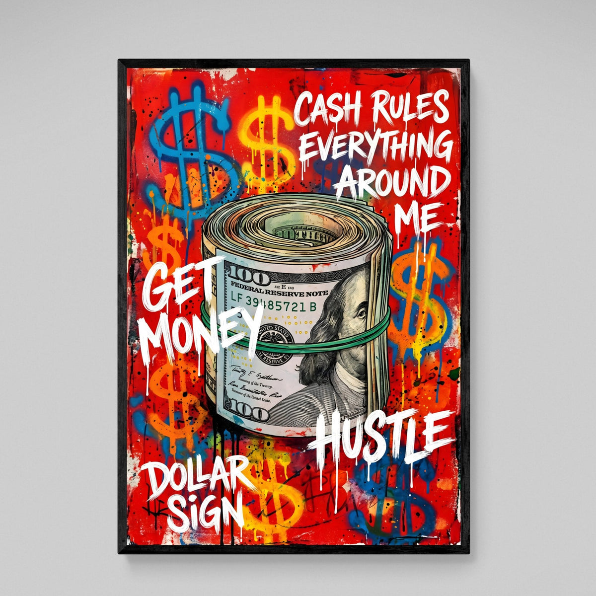 Tableau Graffiti Dollar - The Art Avenue