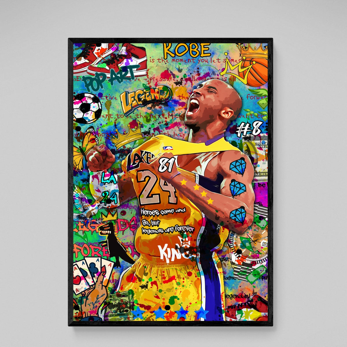 Tableau Graffiti Kobe Bryant - The Art Avenue