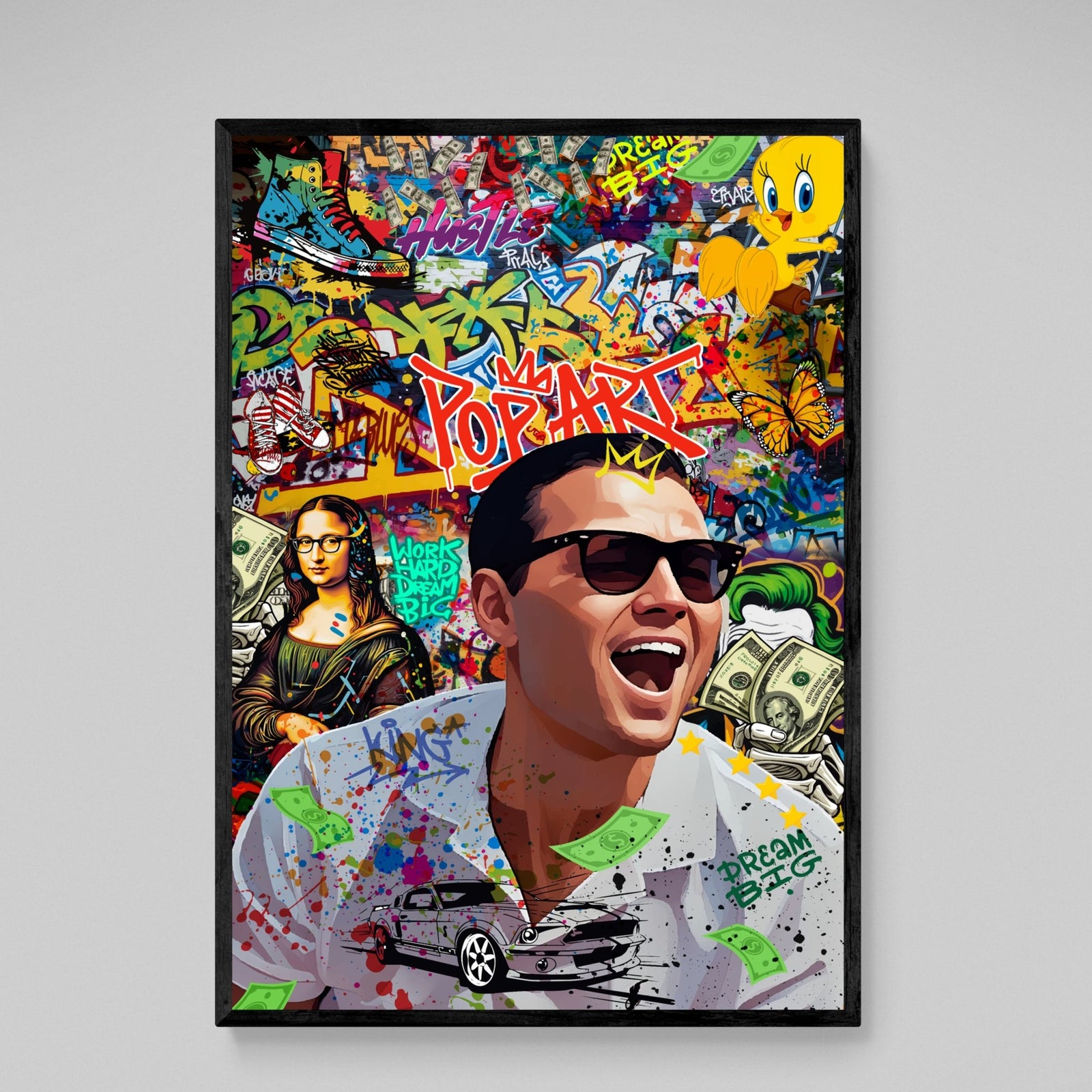 Tableau Graffiti Le Loup De Wall Street - The Art Avenue