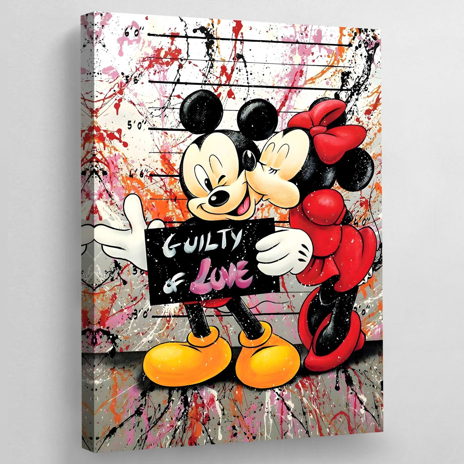 Tableau Graffiti Mickey Minnie - The Art Avenue