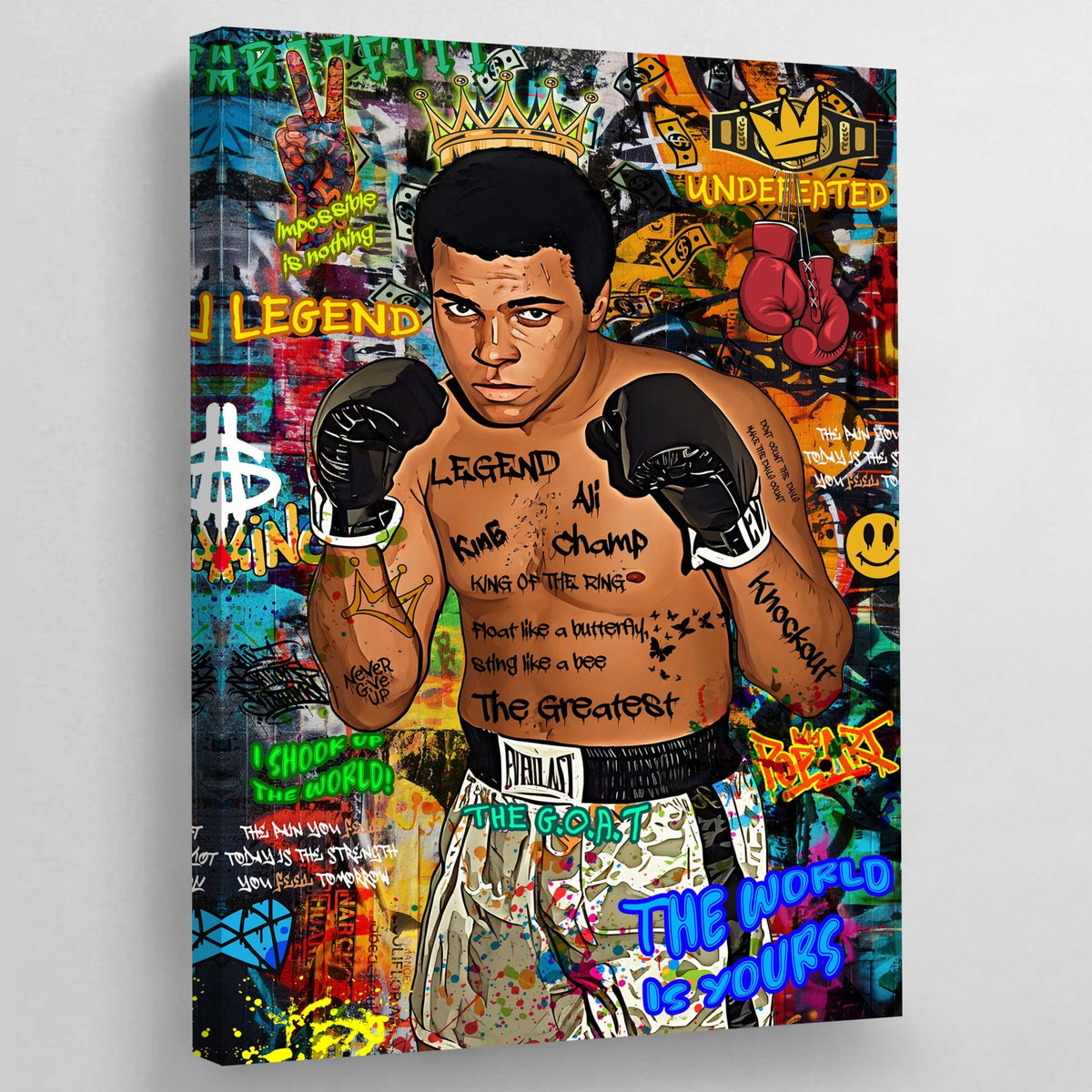 Tableau Graffiti Mohamed Ali - The Art Avenue