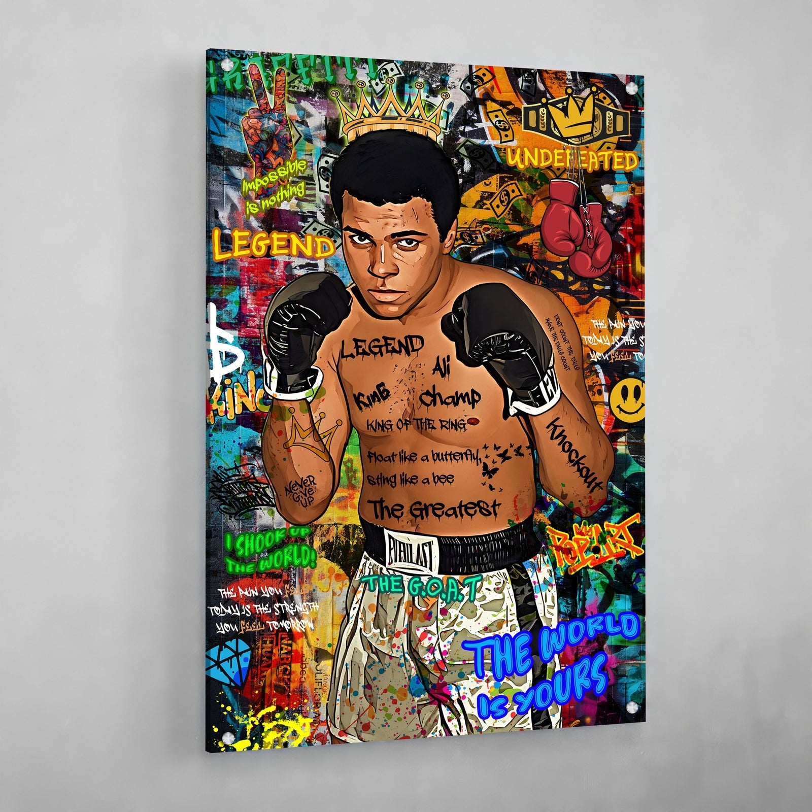 Tableau Graffiti Mohamed Ali - The Art Avenue