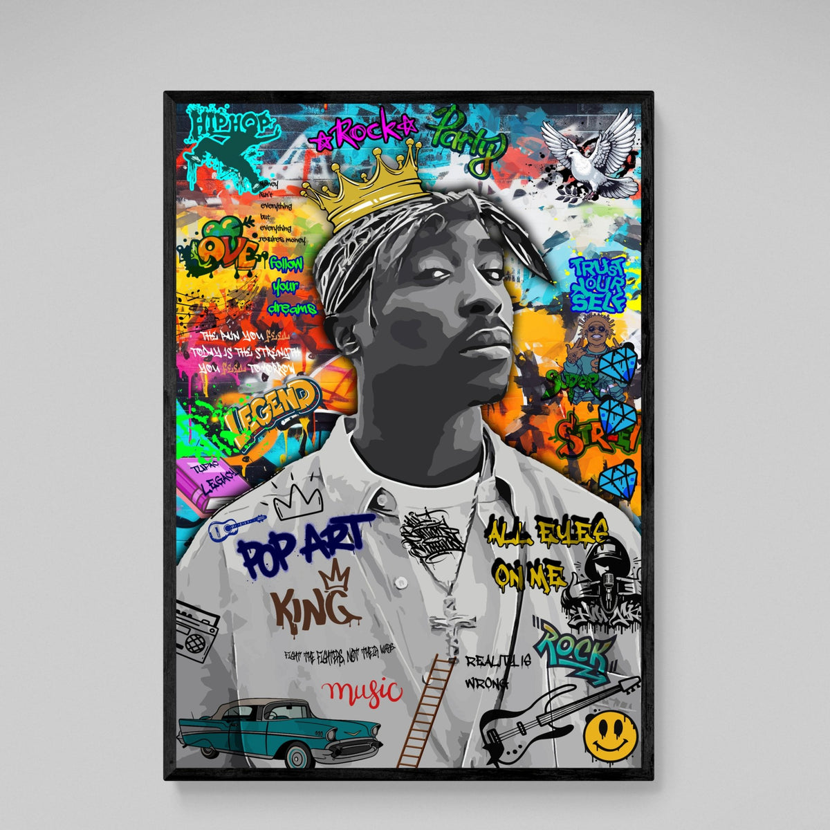 Tableau Graffiti Tupac - The Art Avenue