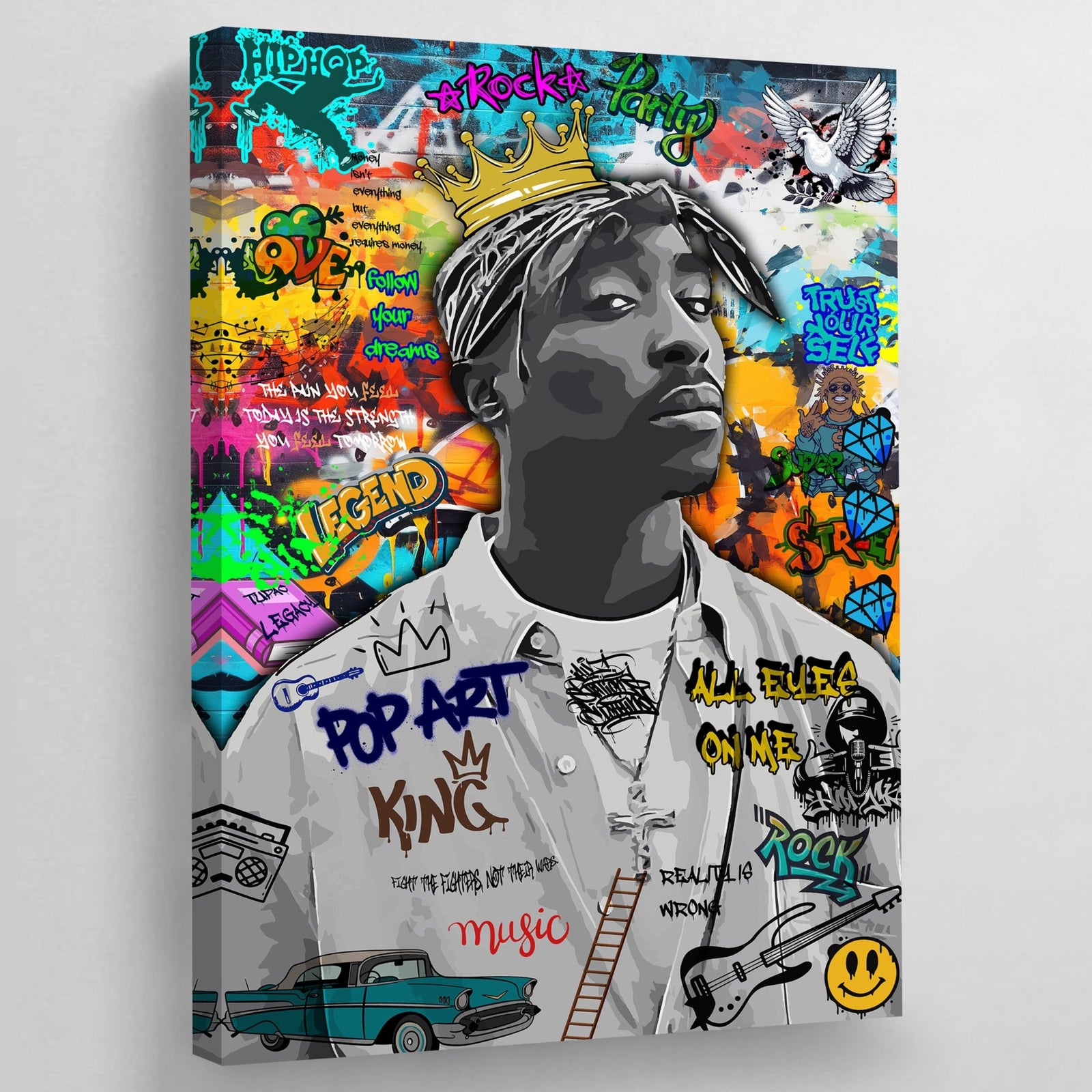 Tableau Graffiti Tupac - The Art Avenue