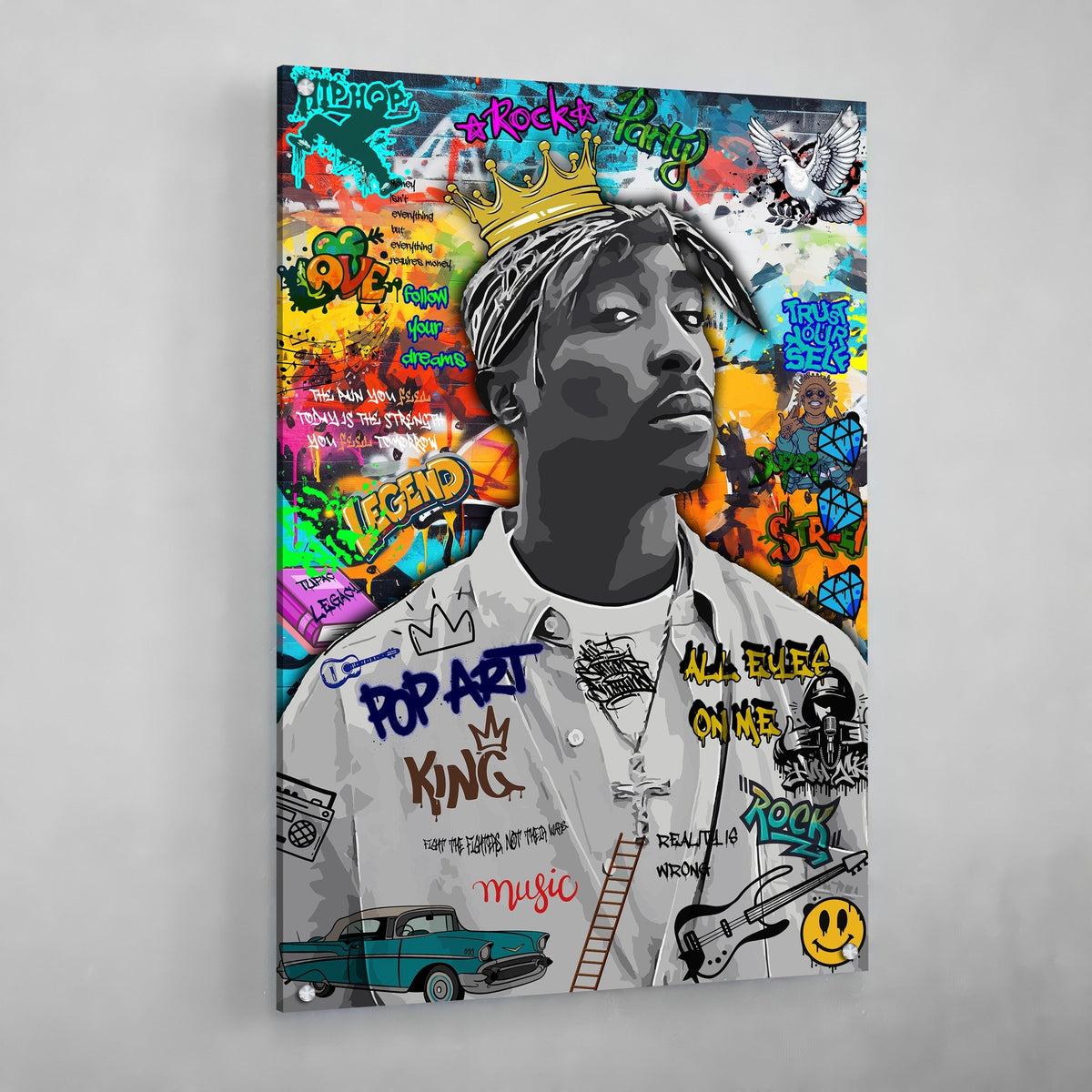 Tableau Graffiti Tupac - The Art Avenue