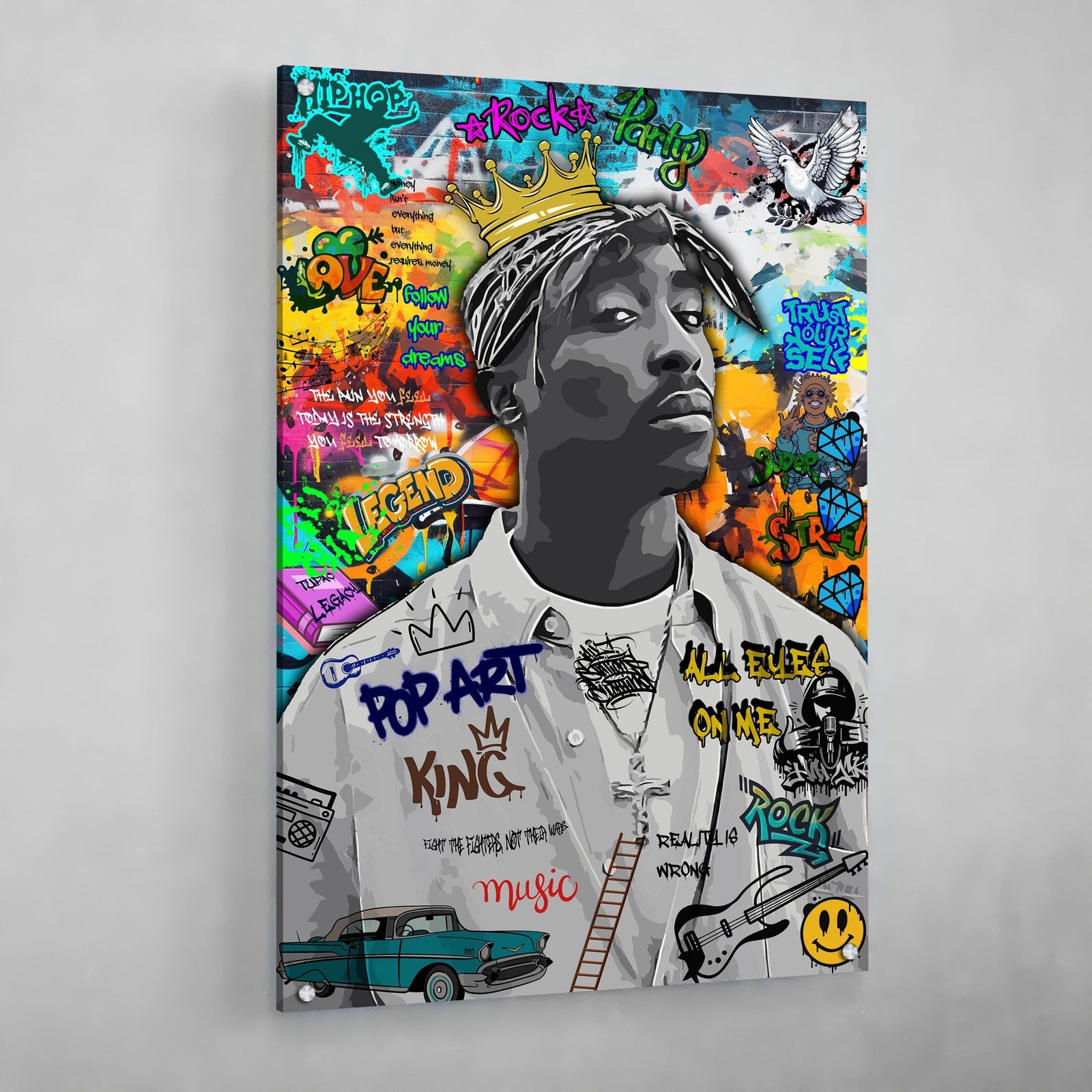 Tableau Graffiti Tupac - The Art Avenue