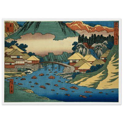 Tableau Japonais Traditionnel Village - The Art Avenue
