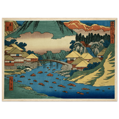 Tableau Japonais Traditionnel Village - The Art Avenue