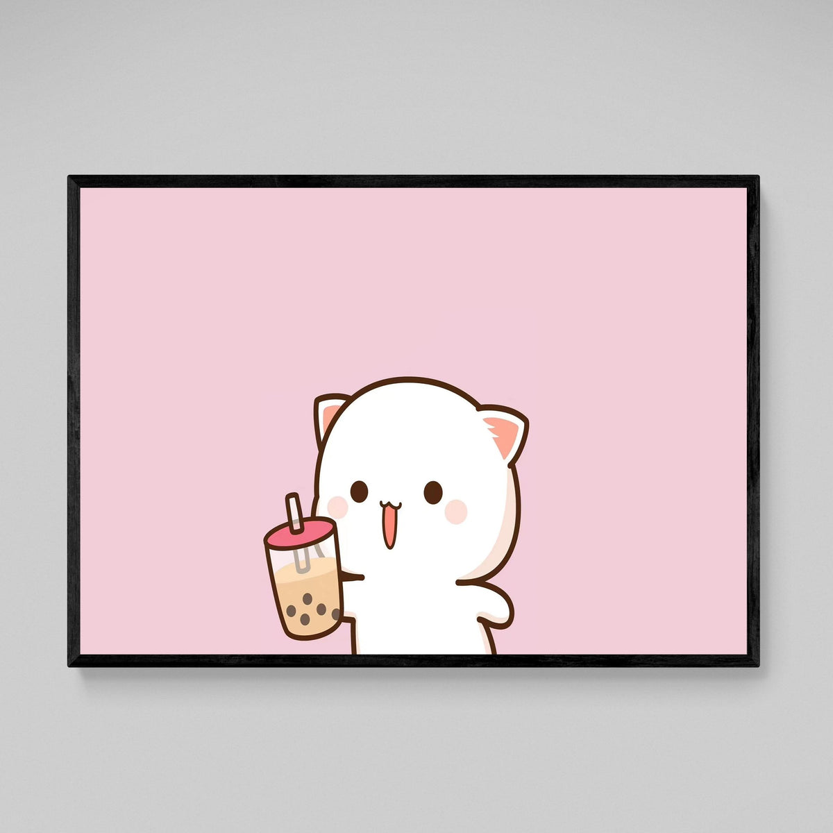 Tableau Kawaii Chaton Blanc - The Art Avenue