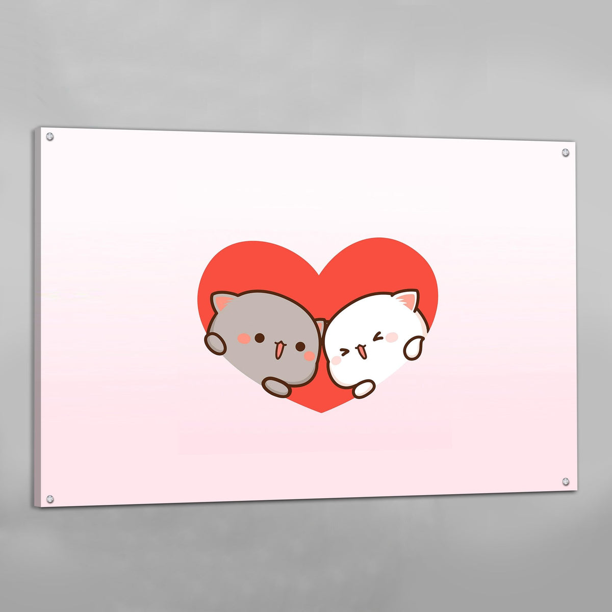 Tableau Kawaii Chatons Amoureux - The Art Avenue