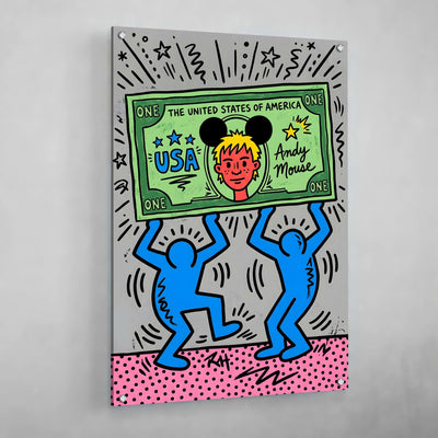 Tableau Keith Haring Andy Mouse - The Art Avenue