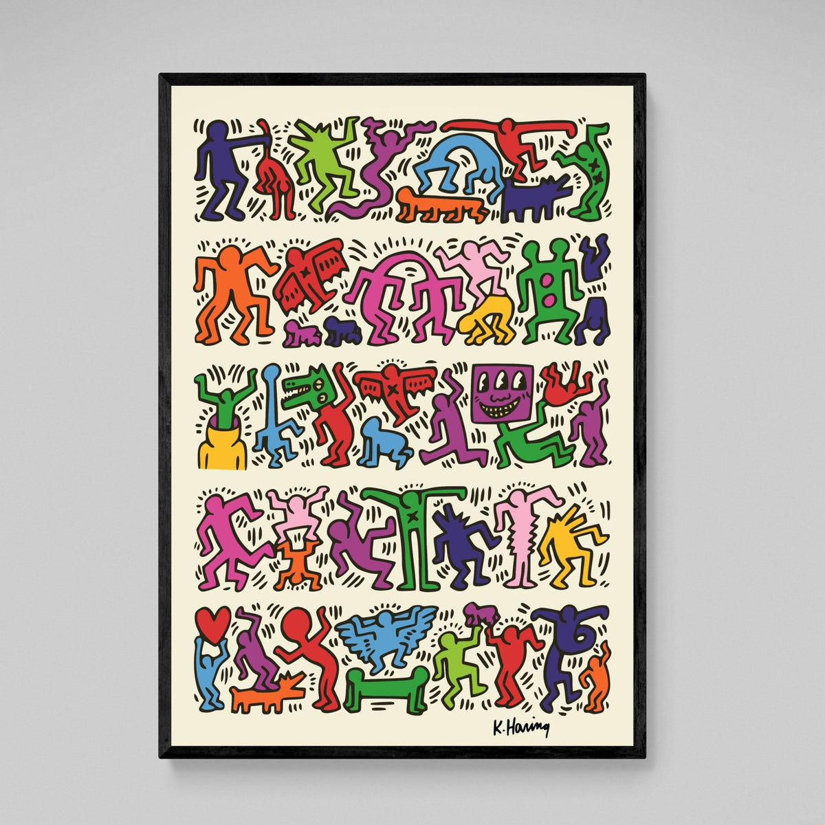 Tableau Keith Haring Coloré - The Art Avenue