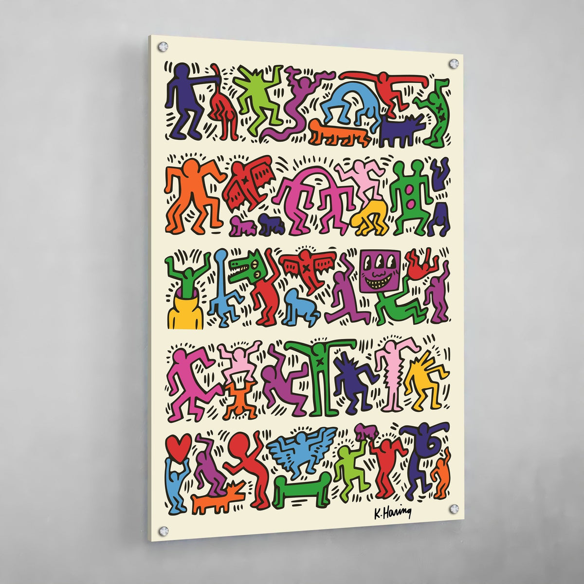 Tableau Keith Haring Coloré - The Art Avenue