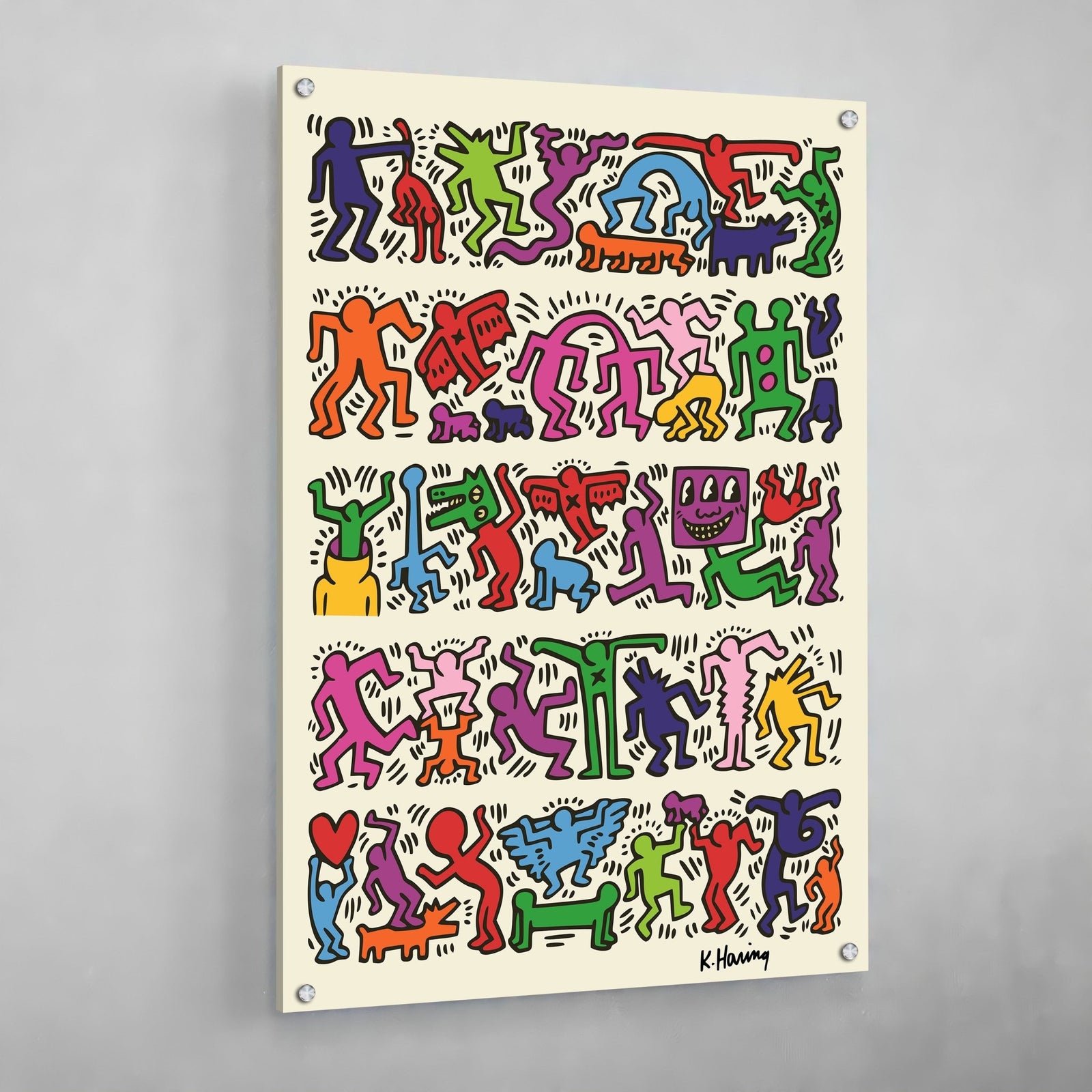 Tableau Keith Haring Coloré - The Art Avenue