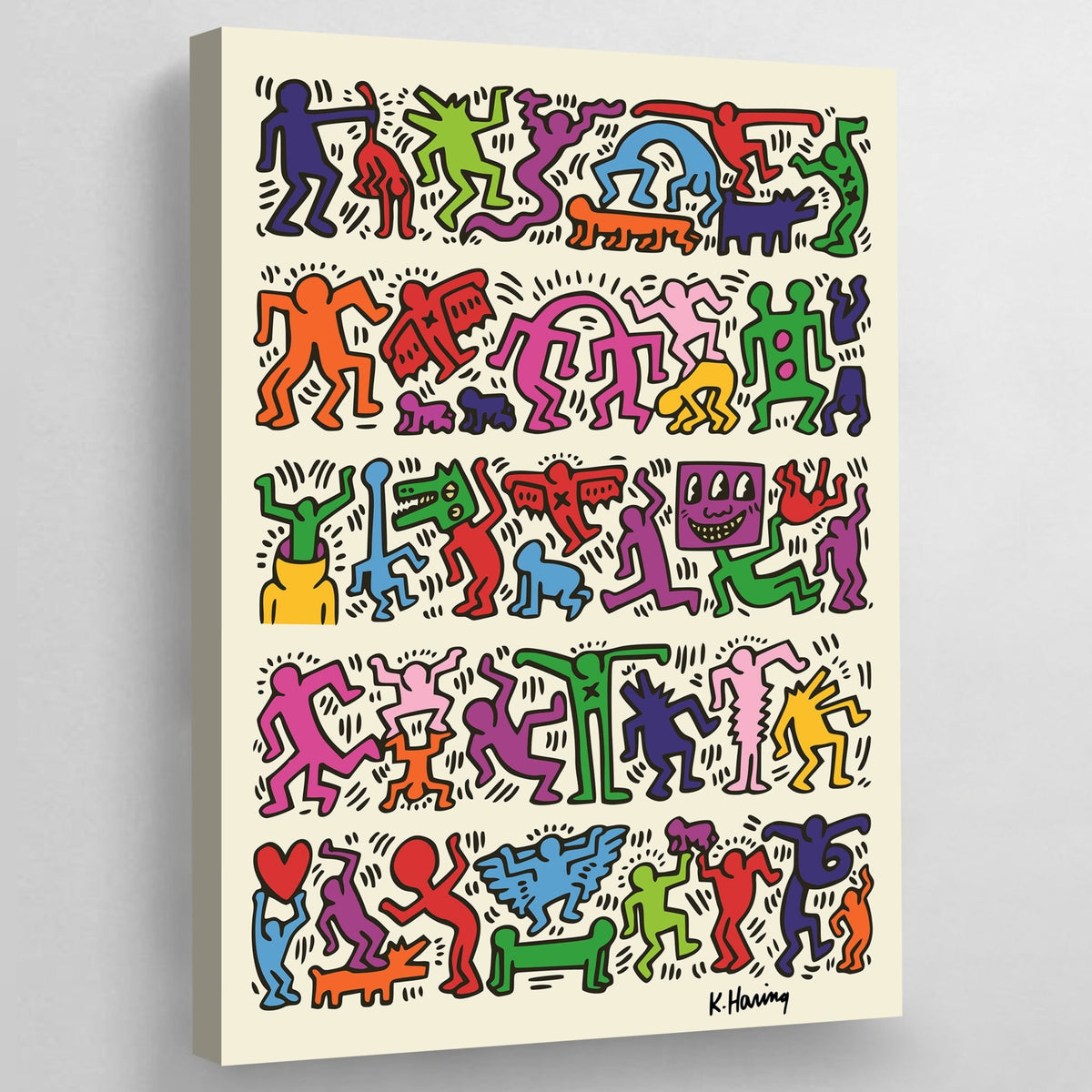 Tableau Keith Haring Coloré - The Art Avenue