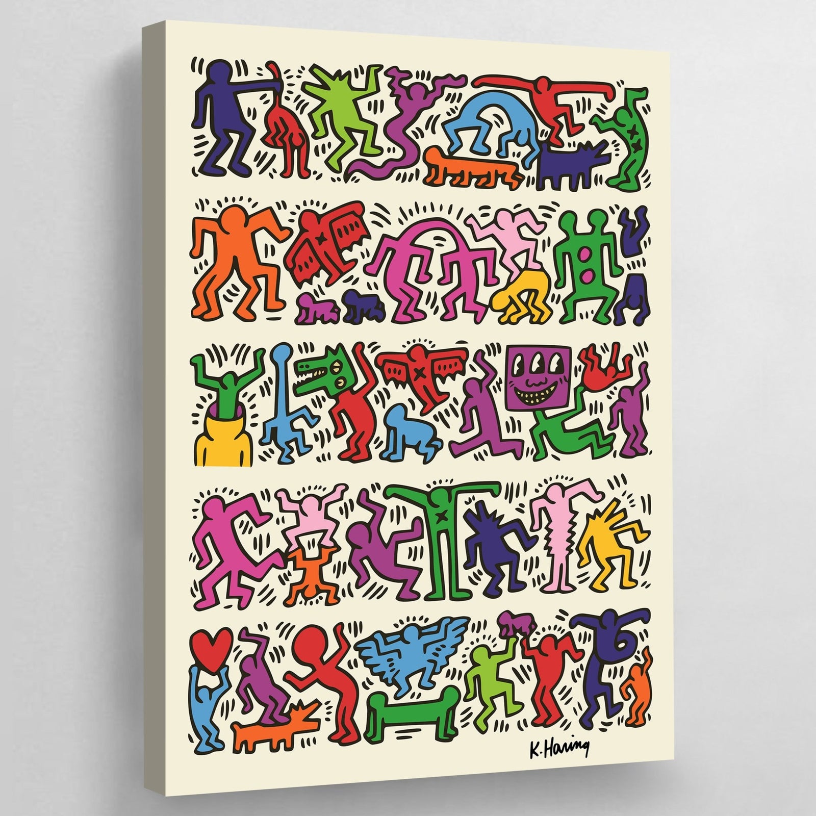 Tableau Keith Haring Coloré - The Art Avenue
