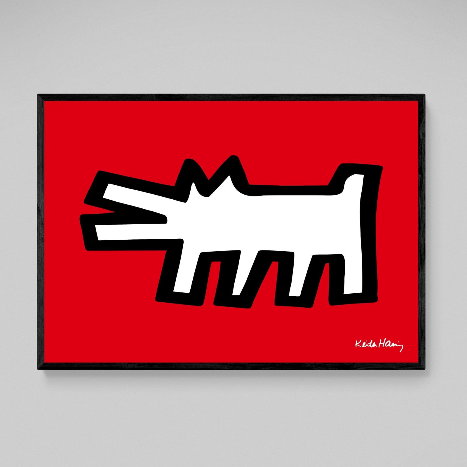 Tableau Keith Haring Dog - The Art Avenue