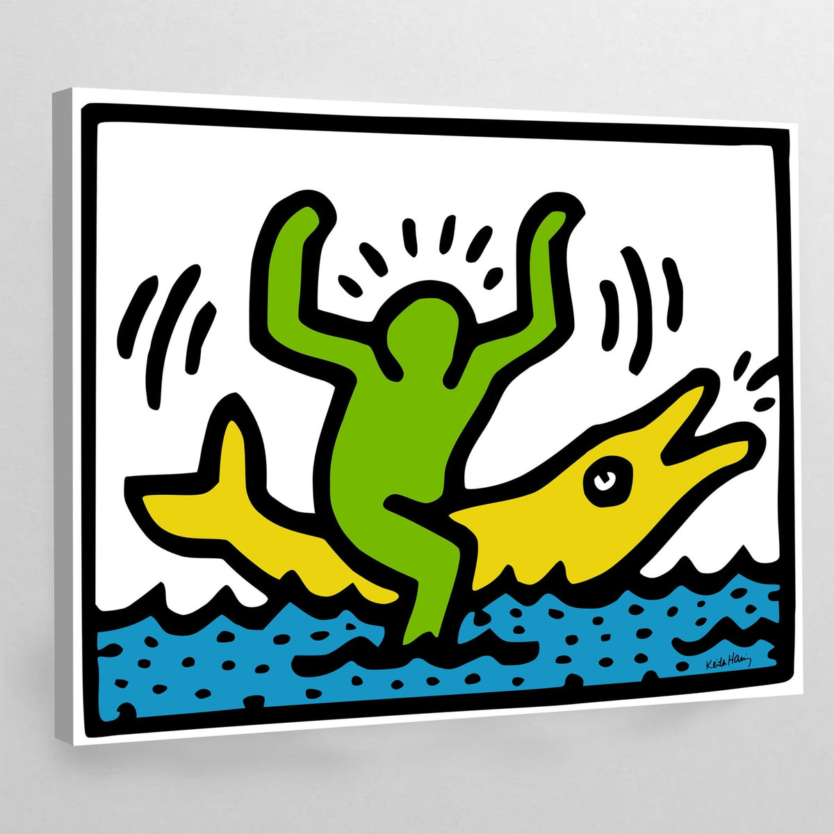 Tableau Keith Haring Dolphin - The Art Avenue