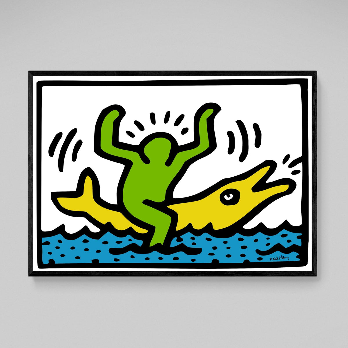 Tableau Keith Haring Dolphin - The Art Avenue